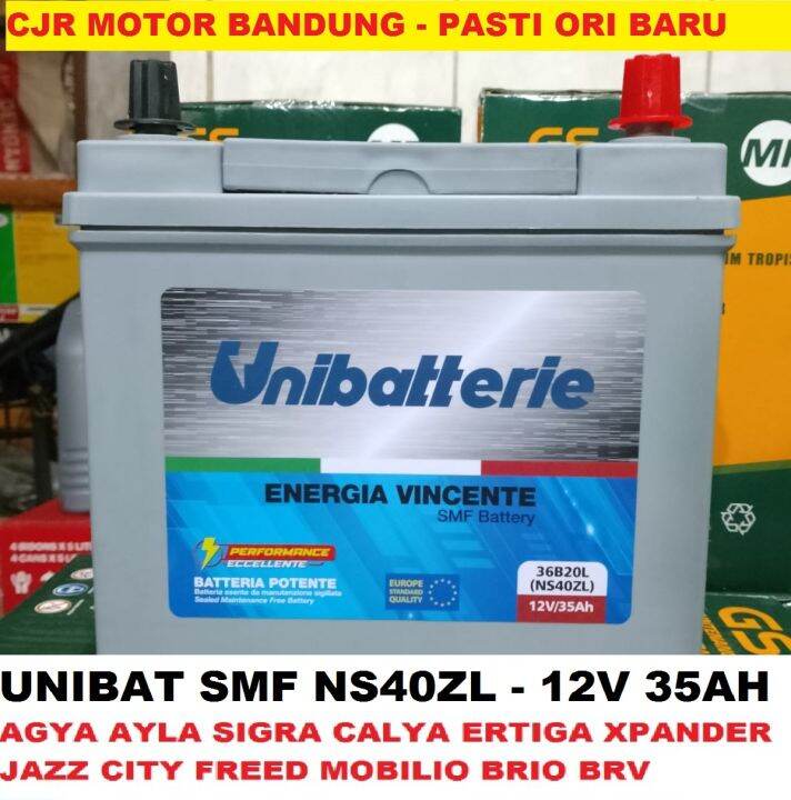 UNIBAT Aki Kering NS40ZL aki mobil BRIO CALYA SIGRA KARIMUN MOBILIO