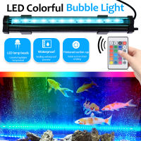 หลอดไฟฟองอากาศ LED ถังตู้โชว์เก็บปลาใต้น้ำและสีเปลี่ยน RGB ใต้น้ำ