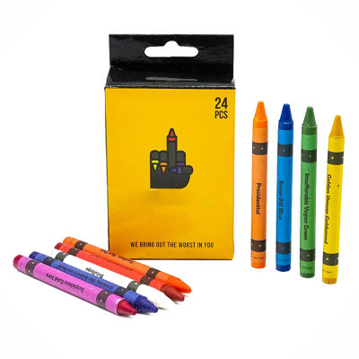 24 Count Non Toxic Crayons Easy to Hold Color Pen Safe for Children Kids Boy Girl Crayons Markers Writing Painting Pens Markers