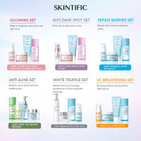 【4PCS】SKINTIFIC โฟมล้างหน้า + มอยเจอร์ไรเซอร์ + เซรั่ม + โทนเนอร์