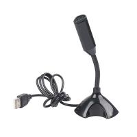 USB Laptop Microphone Voice Mic High Sensitivity Mini Studio Speech Mic Stand with Holder Gaming Conference for PC