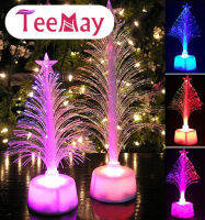 Teemay ต้นคริสมาสต์ไฟ LED อัพสีไฟเบอร์ออปติกพร้อมแบตเตอรี่ดวงดาวรุ่นแรกคริสมาสต์ปาร์ตี้บ้านบ้านบ้านใยสีสันสดใส LED แฟลชช้าไฟต่ำแสงน้อยมินิสวยงามไฟประดับต้นคริสต์มาส