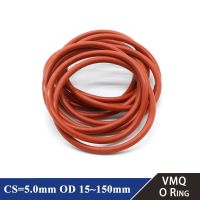 10 Buah Food Grade VMQ O Ring Gasket CS 5Mm OD 15 150Mm Pencuci Anti Air Bulat O Bentuk Cincin Karet Silikon Merah