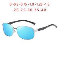 Pilot Myopia Sunglasses Men Polarized Square Blue Lens Prescription Sun Glasses Male SPH 0 -0.5 -0.75 -1.0 To -4.0