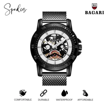 BAGARI Fashion sports Quartz Watch Casual Business Wristwatch Leather Band  Festival Gifts for Men: Buy Online at Best Price in Egypt - Souq is now  Amazon.eg