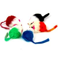 10Pcs/lot Rabbit Fur False Mouse Pet Cat Toys Mini Funny Playing Toys For Cats Kitten 2 inch