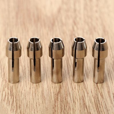 HH-DDPJ5pcs/lot 1/8"3.2mm Clamping Diameter Mini Drill Brass Collet Chuck For Dremel Rotary Tool Power Tool Accessories Silver