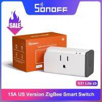 【New-store】 Aflatoon Electronics Itead Sonoff S31 Lite Zb ZigBee 15A รุ่น Zigbee Smart Plug Socket Outlet ทำงานร่วมกับ SmartThings Hub การควบคุมด้วยเสียงผ่าน Alexa