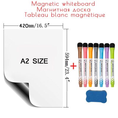 Whiteboard Magnetic Soft Stickers Large A2 Size White Board Message Writing Drawing Office School Refrigerator Magnets Plan Week