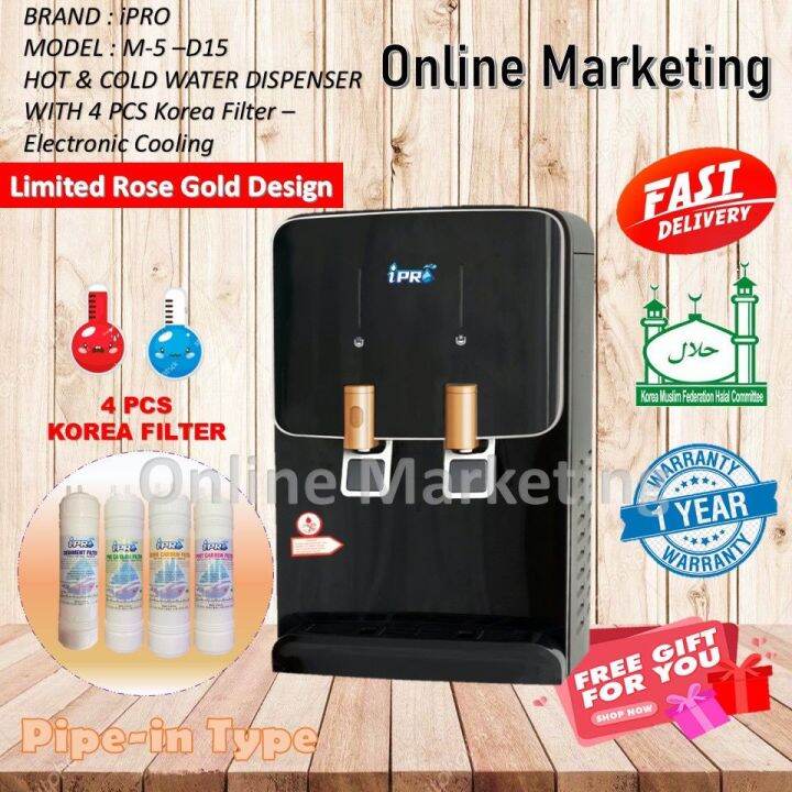 Alkaline Water Dispenser Hot & Cold M5 With 4 Korea Water Filter Lazada