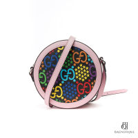 GUCCI ROUND BAG MINI PINK MULTI- COLOR CANVAS SHW