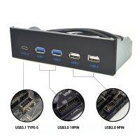 ❉☞✥ 5.25 Inch USB 3.1 GEN2 Front Panel USB Hub 2 Ports USB 3.0 2 Ports USB2.0 1 Port TYPE-C with TYPE-E Connector for Desktop PC