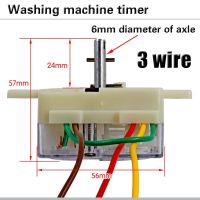 Hot Selling 3 Wire 180 Degree Washing Machine Timer Washing Machine Timer Switch Wash Timer Semi-Automatic Double-Cylinder Washing Machine