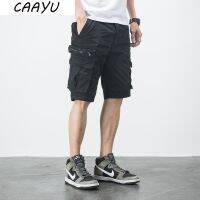 CAAYU เสื้อผ้าแนวสตรีทญี่ปุ่นสำหรับผู้ชาย,เสื้อผ้าแนวสตรีทฮิปฮอปกระเป๋าด้านข้างกางเกงขาสั้นชายฤดูร้อนปี2022กางเกงขาสั้นแบบลำลองกางเกงขายาวหลายกระเป๋า