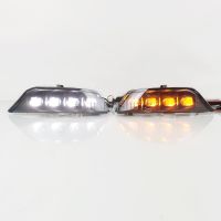 ไฟวิ่งกลางวัน LED สำหรับ Ford Mustang 2015 2016 2017กันน้ำ12V สีเหลืองเลี้ยวไฟระบุสัญญาณกันชนมีไฟ DRL