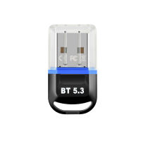 อะแดปเตอร์ที่รองรับบลูทูธ USB อเนกประสงค์แบบ BT5.3ลำโพงไร้สายแบบพกพาน้ำหนักเบาตัวรับสัญญาณเสียงเมาส์สำหรับมือถือ