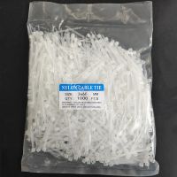 1000pcs 3mmx60mm 2.36 inch Nylon Plastic Zip Trim Wrap Cable Loop Ties Wire Self-Locking