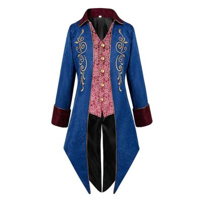 Gothic Tailcoat Men Steampunk Jacket Halloween Themed Gothic Medieval Costume Men for Halloween Party Theme Party and Cosplay Mens Renaissance Costume Halloween Costume pleasant