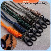 GAIYUAN 10 รูปแบบ มีความแข็งแรงสูง ป้องกันตัวเอง พวงกุญแจ Paracord พวงกุญแจ สายร่มชูชีพ หัวเข็มขัดหมุนได้