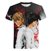 Death Note เสื้อยืด Anime Manga พิมพ์ 3D Street Wear ผู้ชายผู้หญิงสบาย ๆ แฟชั่นพลัสขนาดเสื้อยืดฮาราจูกุเด็กเสื้อยืดเสื้อผ้าด้านบน XS-5XL