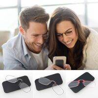 Women Men Clip Nose Reading Glasses Optics Presbyopic Ultra Thin 1.5 2.0 2.5