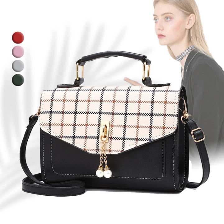 Sexy Dance Checkered Crossbody Bags,Checkered Tote Shoulder Bag,PU