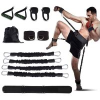 Boxing Resistance Bands Set for MMA Speed and Agility Workout Belt Ankle Exercise Legs Straps Training Enhance Explosive Power Exercise Bands