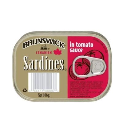 Import Foods🔹 Brunswick Sardines in tomato sauce 106g  บรันสวิกซาร์ดีนอินโทเมโทซฮส 106กรัม