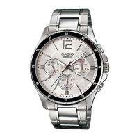 Casio Standard นาฬิกาข้อมือผู้ชาย สายสแตนเลส รุ่น MTP-1374D,MTP-1374D-7A - สีเงิน