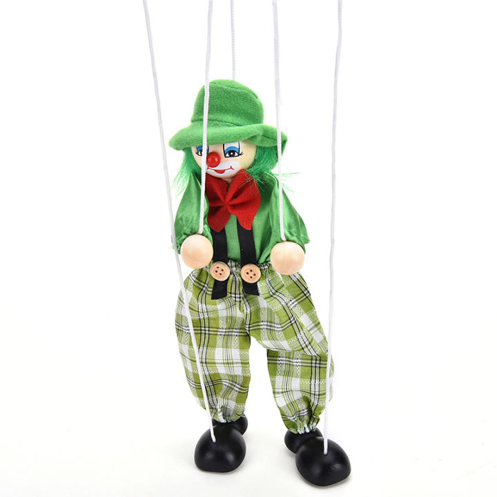 biese-hot-sale-1-pcs-pull-string-puppet-wooden-marionette-joint-activity-doll-clown-kids-toy