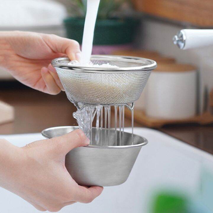 1-pcs-drain-basket-fruit-drain-basin-conical-drain-basket-set-kitchen-tools-silver-stainless-steel