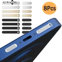 8Pcs/set Universal Phone Speaker Earpiece Net Cute Anti Dust Proof Mesh Sticker Compatible with iPhone 12 13 Pro Air Metal Sticker