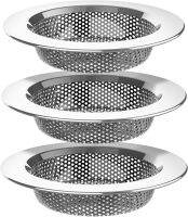 Kitchen Sink StrainerStainless Steel Sink Drain StrainerSink Strainers with Large Wide Rim 4.5 Diameter for Kitchen Sinks