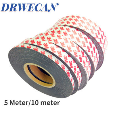 5/10 Meter Thickness 1.5mm Self Adhesive Flexible Soft Magnet Magnetic Strip Rubber Magnets Tape for Crafts Width 10mm 15mm 20mm 30mm