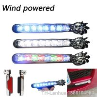 【LZ】۩♧  Wind Powered Car LED DayTime Running Light Auxiliary Lighting Rotation Fan Lamp Automobile Day Time Headlight