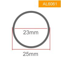 เส้นผ่านศูนย์กลางภายนอก25มม. 6061ท่อท่ออลูมิเนียม OD25mm เส้นผ่านศูนย์กลางภายใน12มม. ถึง23มม. ท่ออะลูมินัมอัลลอยท่ออลูมิเนียมอลูมิเนียมกลวง