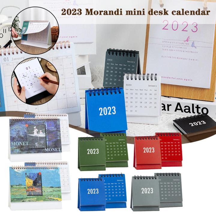 Morandi Desk Calendar 2023 Mini Creative Minimalist Calendar Desk