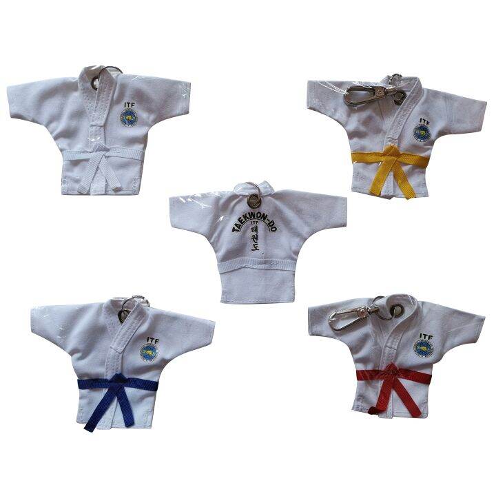 5สีขายพวงกุญแจ-itf-taekwondo-ชุด-kimono-การ์ตูนจี้-taekwondo-กีฬาของขวัญ-keepsake-key-ปุ่ม-key-แหวนของที่ระลึก