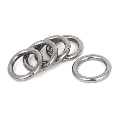 20mm x 3mm Stainless Steel Webbing Strapping Welded O Rings 5 Pcs