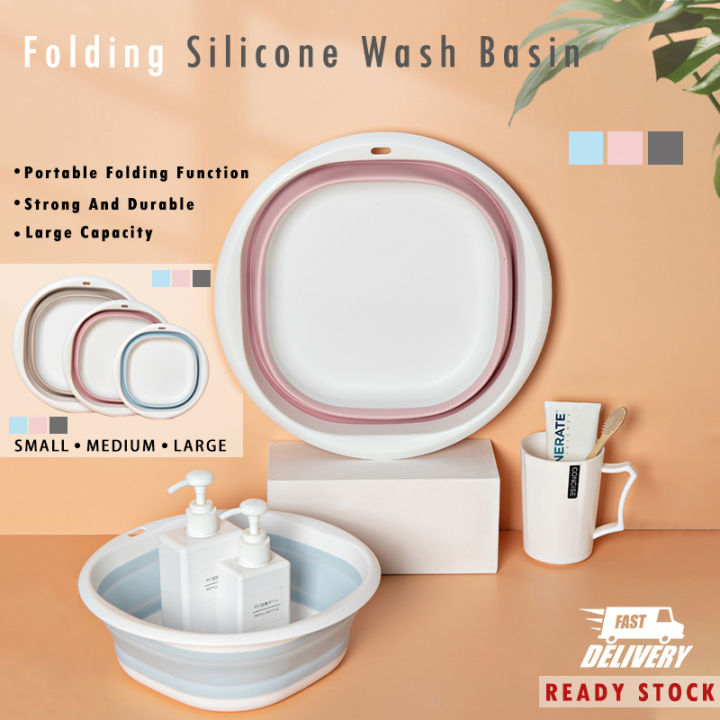 Foldable Wash Basin Washbasin Portable Travel olding Laundry Tub