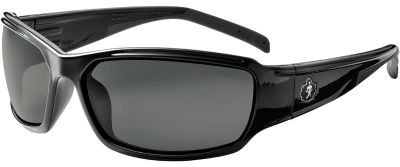 Ergodyne Skullerz Thor Polarized Safety Sunglasses - Black Frame, Polarized Smoke Lens