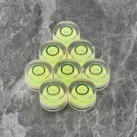 8Pcs Mini Circular Bubble Spirit Level Bullseye Levels Inclinometers for Leveling Telescope, Tripod,10X6mm, Non-Adhesive