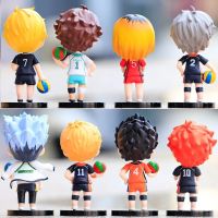 Haikyuu ฟิกเกอร์อนิเมะ8ชิ้น/เซ็ตของเล่นการ์ตูน Shoyo Tobio Kenma Tooru พีวีซีรุ่นตุ๊กตาวอลเล่ย์บอลของขวัญตัวตุ๊กตาแอคชั่นเด็ก