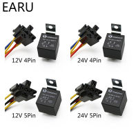 กันน้ำรีเลย์ยานยนต์ 12V 24V 4pin 5pin 4P 5P 40A รีเลย์รถสีดำสีแดงทองแดง Terminal รีเลย์อัตโนมัติพร้อมซ็อกเก็ตรีเลย์-JHU STORE