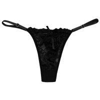 Thongs and G Strings Solid Color Bow Lace Panties Transparent Briefs Women Lingerie ropa interior mujer трусы женские