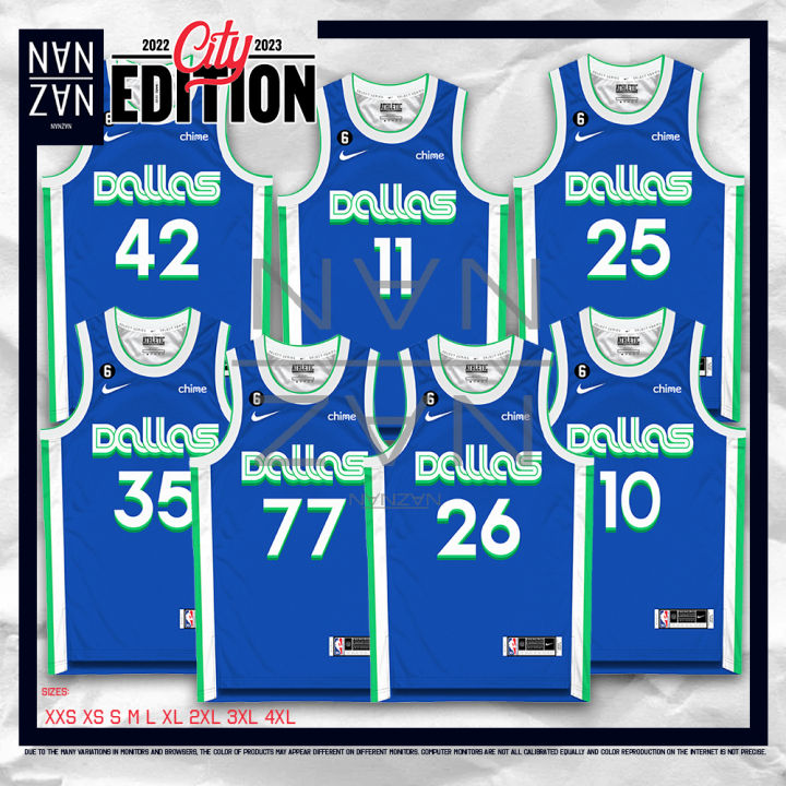 NANZAN 2022-23 City Edition NBA DALLAS MAVERICKS Sublimation Premium Jersey