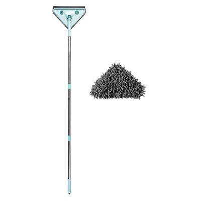 Triangle Shaped 360° Rotatable Adjustable Cleaning Mop, Long Handle Microfiber Dust Mop for Wall, Ceiling, Window