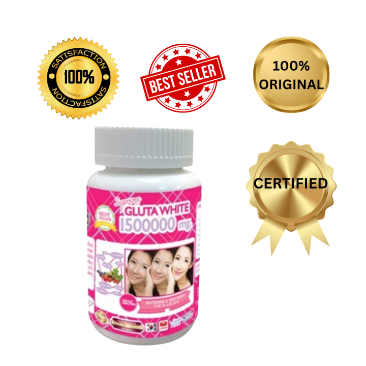 Original Supreme Gluta White 1500k mg Skin Whitening & Anti Aging