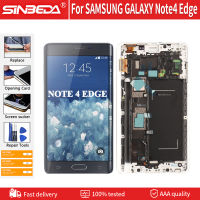 ของแท้2022สำหรับ Samsung Galaxy Note 4ขอบ N915 N9150 N915F จอแสดงผล LCD สำหรับ Samsung Note4ขอบ Touch Screen Digitizer ที่มีกรอบ