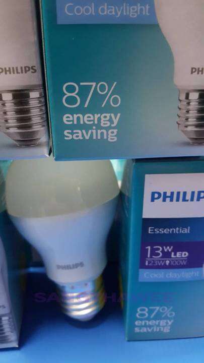 philips-หลอดไฟ-led-essential-bulb-13-วัตต์-13w-ขั้ว-e27-แสงขาว-แพ็ค2ดวงสุดประหยัด-สีคูลเดย์ไลท์-cool-daylight-หลอดไฟ-led-ไฟ-led-light-ไฟled-ไฟแต่งห้อง-ไฟตกแต่งห้อง